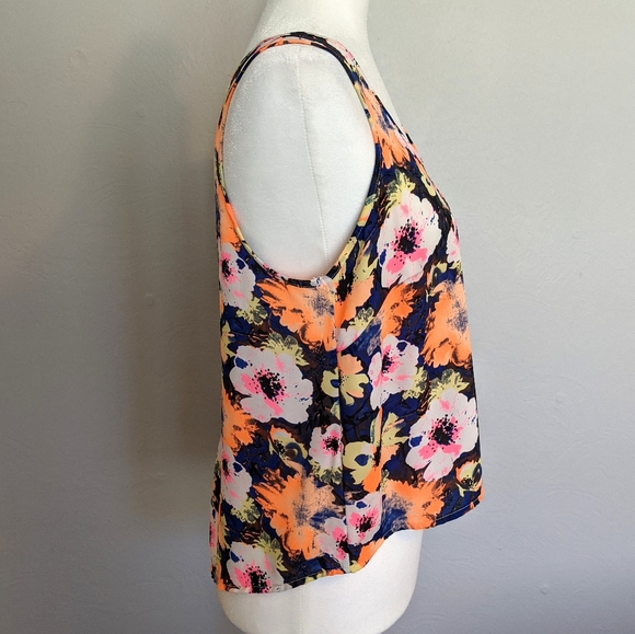 Lush Neon Floral Tank: Small - Picture 3 of 9